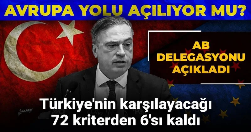 Avrupa yolu açılıyor mu? AB Delegasyonu açıkladı: Türkiye nin karşılayacağı 72 kriterden 6 sı kaldı