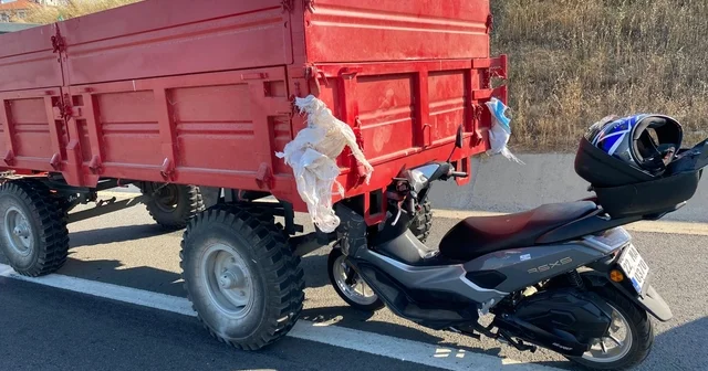 Traktörün römorkuna çarpan motosikletin sürücüsü yaralandı Edirne Haberleri