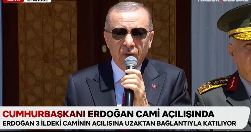 Cumhurbaşkanı Erdoğan, cami açılışında konuştu