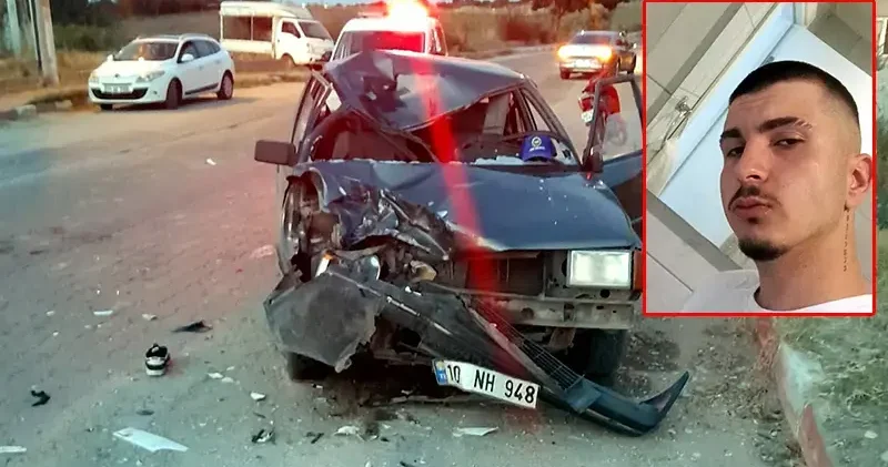 Otomobille çarpışan motosikletin sürücüsü Kasım Efe öldü