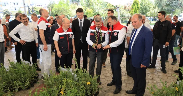 Arhavi de çiftçilere maviyemiş fidanı dağıtıldı Artvin Haberleri