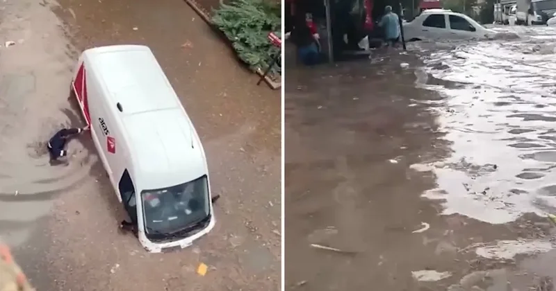 Ankara da hayat durdu! Araçlar sel sularında sürüklendi