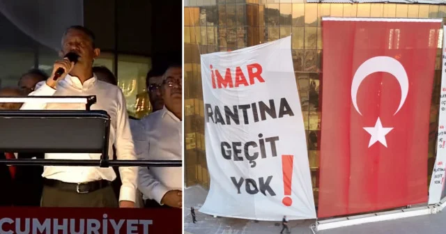 Özlem Çerçioğlu ndan Aydın da miting yapan CHP ye Özel pankart: İmar rantına geçit yok Politika Haberleri