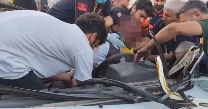 Adıyaman da otomobil takla attı! Can pazarı yaşandı