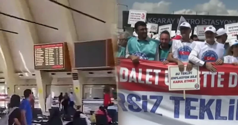 Memurlar iş bıraktı: Bazı şehirlerde tren seferleri durdu Sözcü Gazetesi