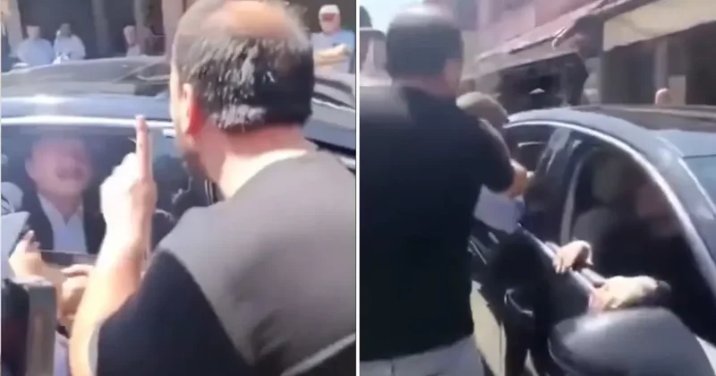 Yavuz Ağıralioğlu nun aracının önünü kestiler! Bahçeli nin memleketinde tansiyonun yükseldiği an