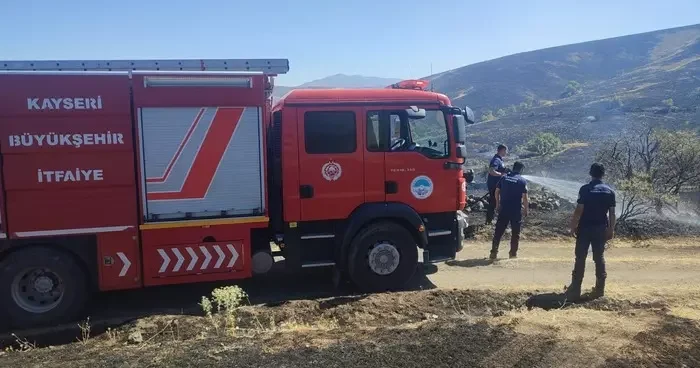Kayseri itfaiyesinden, komşu illerdeki yangınlara destek