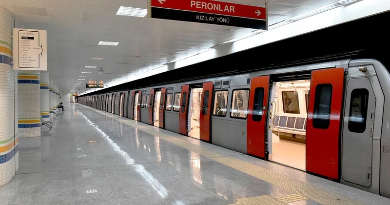 Ankara da bazı metro istasyonları geçici olarak hizmete kapatıldı