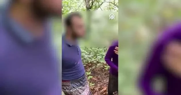 Fındık bahçesinde akılalmaz düzenek! Baba Oğul kadın kıyafetiyle yakalandılar!