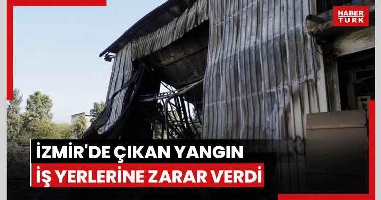 Yangın iş yerlerine zarar verdi