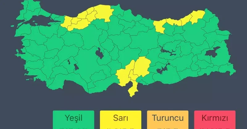 15 İlde Sağanak Uyarısı
