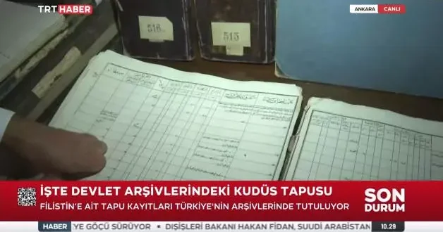 Kudüs ün tapusu Türkiye de: Osmanlı kayıtları Filistin in hakkını belgeliyor