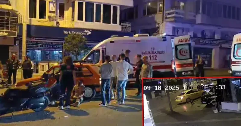 Drift yapan sürücünün otomobiline motosiklet çarptı; 2 yaralı