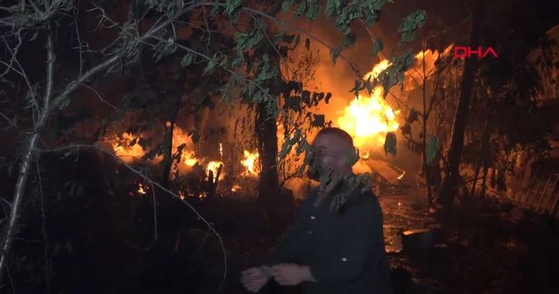 Antalya’da sazlık yangını