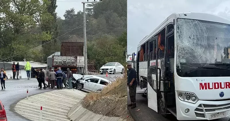 Bolu da 3 araç çarpıştı; 10 yaralı