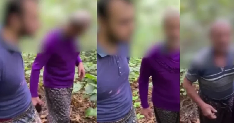 Baba ve oğlu fındık bahçesinde kadın kılığında yakalandı, görüntüler viral oldu Sözcü Gazetesi