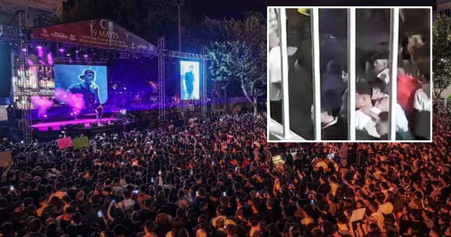 Denizli de 19 Mayıs kutlamalarına gölge düştü: Gençler kendileri için düzenlenen Ceza konserinde kavga etti Denizli Haberleri