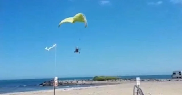 Giresun semalarında korku dolu anlar: Paramotor denize çakıldı VİDEO İZLE