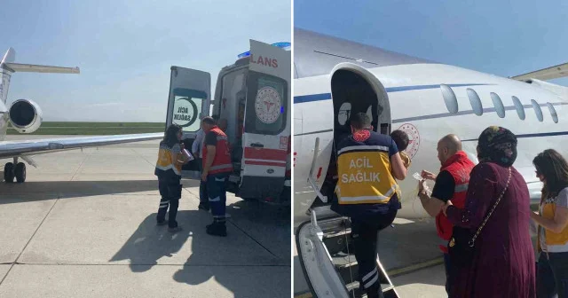 Ağrı da karaciğer yetmezliği teşhisi konan 2 yaşındaki çocuk ambulans uçakla Ankara ya nakledildi Sağlık Haberleri