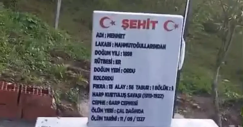 Şehit dedesinin vasiyetini 104 yıl sonra yerine getirdi