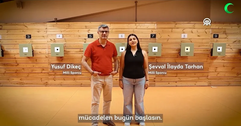 Milli sporcularla bağımsızlık vurgusu: Yeşilay dan 19 Mayıs a özel Yusuf Dikeç ve Şevval İlayda Tarhanlı video