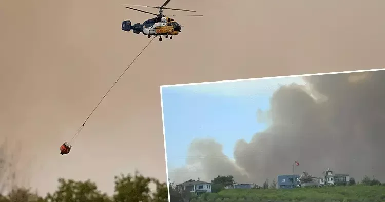 Adana da orman yangını! Yangın söndürme uçağı düştü, 2 pilot yaralandı