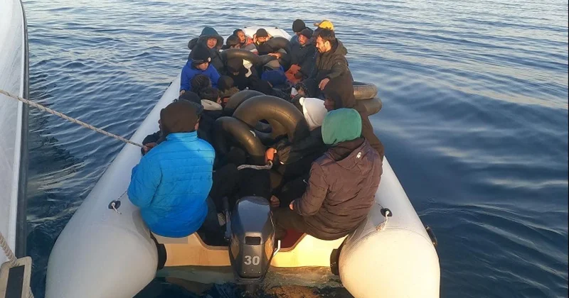 Çanakkale açıklarında 37 düzensiz göçmen yakalandı