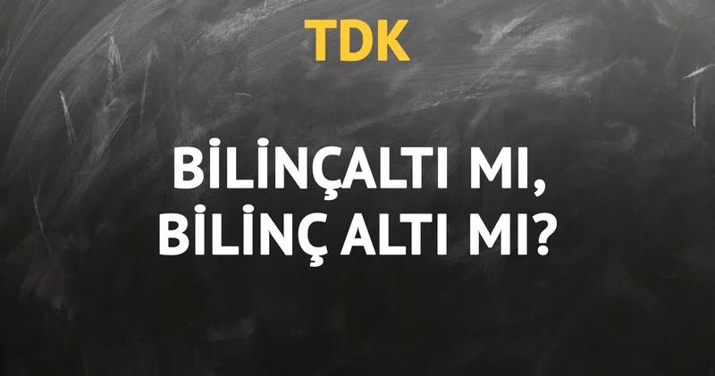 TDK ya göre bilinçaltı kelimesi nasıl yazılır?
