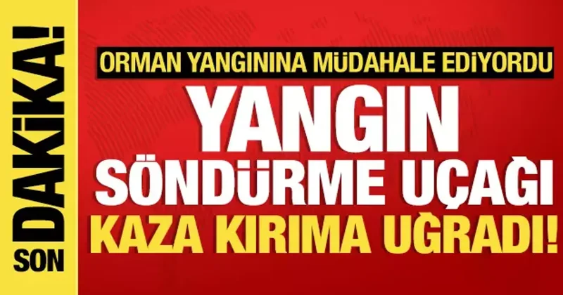 Yangın söndürme uçağı kaza kırıma uğradı: Bakan Yumaklı dan açıklama!