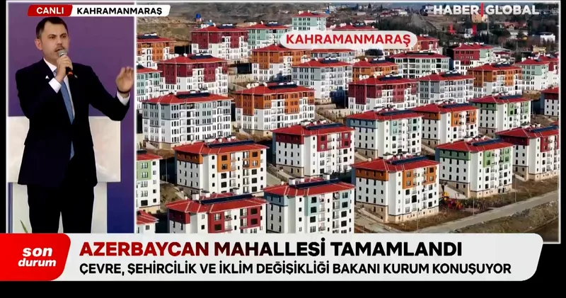 Azerbaycan Mahallesi tamamlandı! Murat Kurum: Verdiğimiz bir sözü daha yerine getirmenin gururunu yaşıyoruz