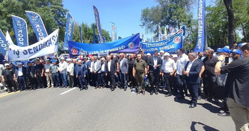TÜRK İŞ ten sendikalarla Maliye Bakanlığı na yürüyüş