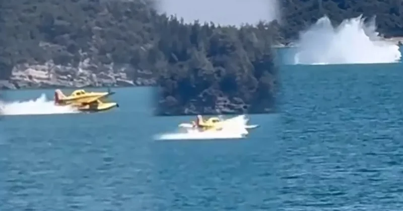 Yangın söndürme uçağı göle düştü Sözcü Gazetesi