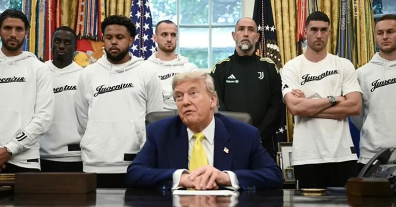 Görenler inanamadı! Trump, İran açıklamalarını Juventus takımı ile birlikteyken yaptı