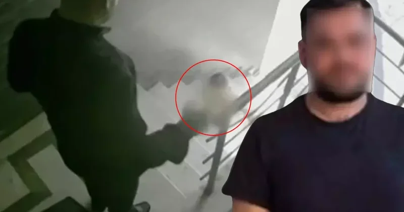 Kızına tekme atarak merdivenlerden yuvarlayan babadan skandal ifade
