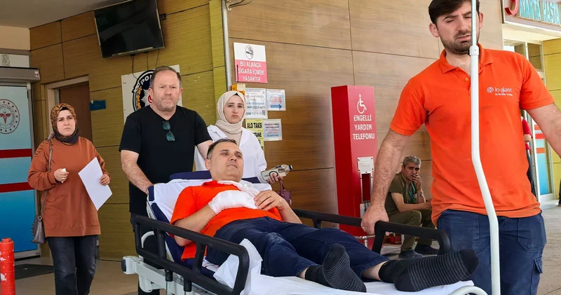 Cam fabrikasında elini makineye kaptıran işçi yaralandı