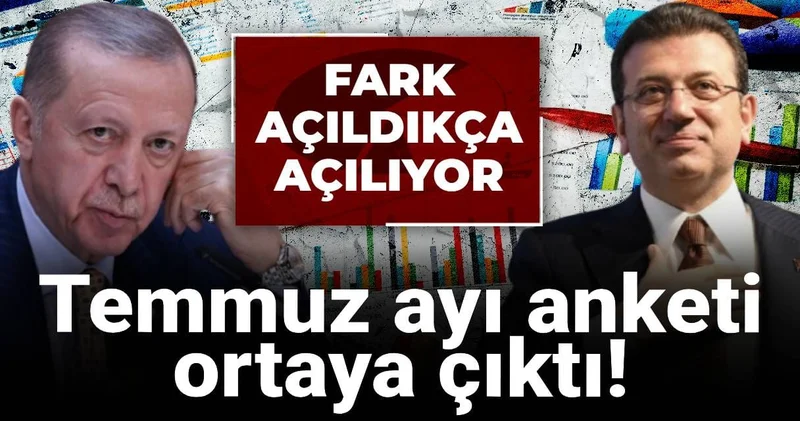 Temmuz ayı anketi ortaya çıktı! Fark yüzde 5 i geçti!