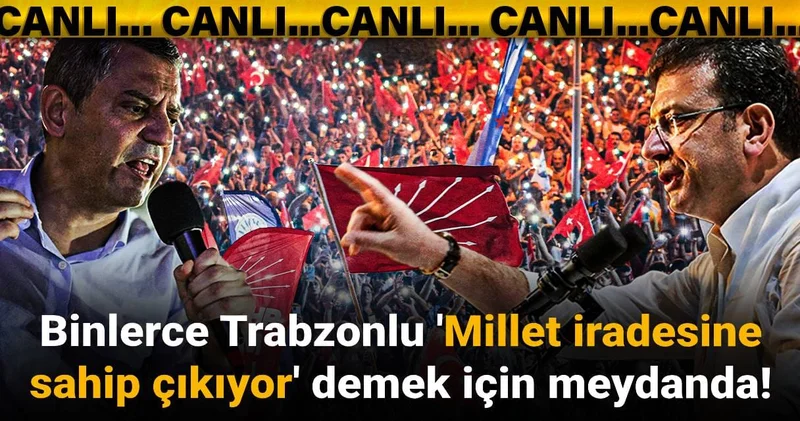 Binlerce Trabzonlu Millet iradesine sahip çıkıyor demek için bir arada!