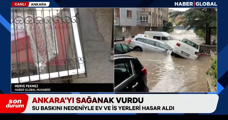 Ankara yı sağanak vurdu