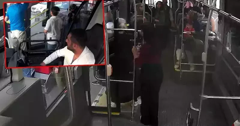 Özel halk otobüsü şoförü, sara nöbeti geçiren yolcuyu hastaneye ulaştırıldı