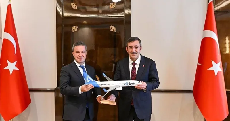 Cumhurbaşkanı Yardımcısı Yılmaz, AJet Genel Müdürü Sarp ı kabul etti