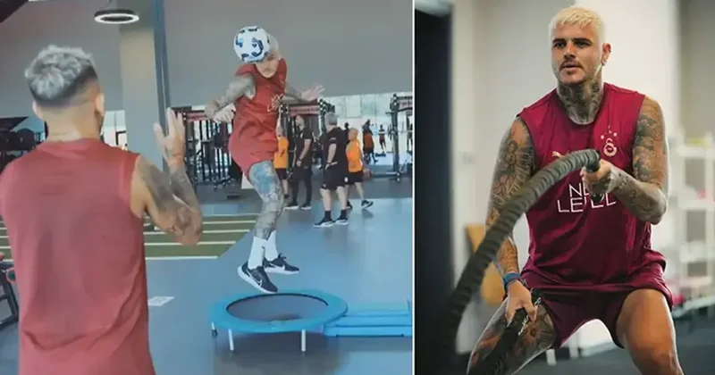 Galatasaray da takımla çalışan Mauro Icardi den gövde gösterisi Fanatik Spor Haberleri Video