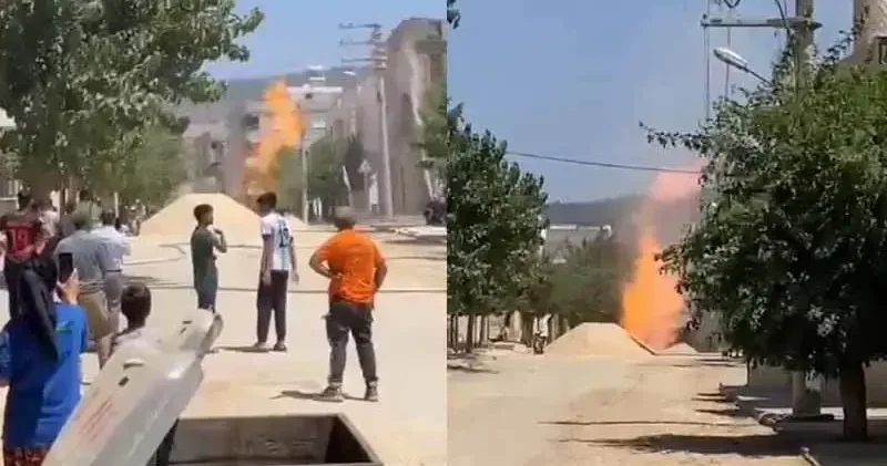 Kilis te doğal gaz borusu patladı