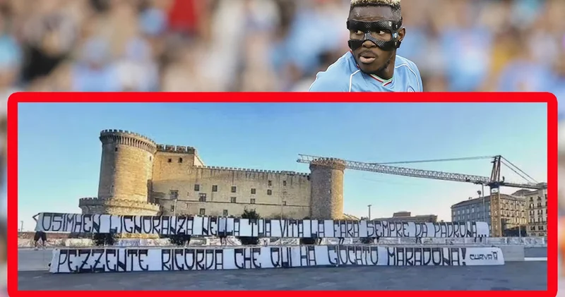 Napoli taraftarlarından Osimhen e çok ağır hakaret: Sefil, Maradona nın burada oynadığını unutma!
