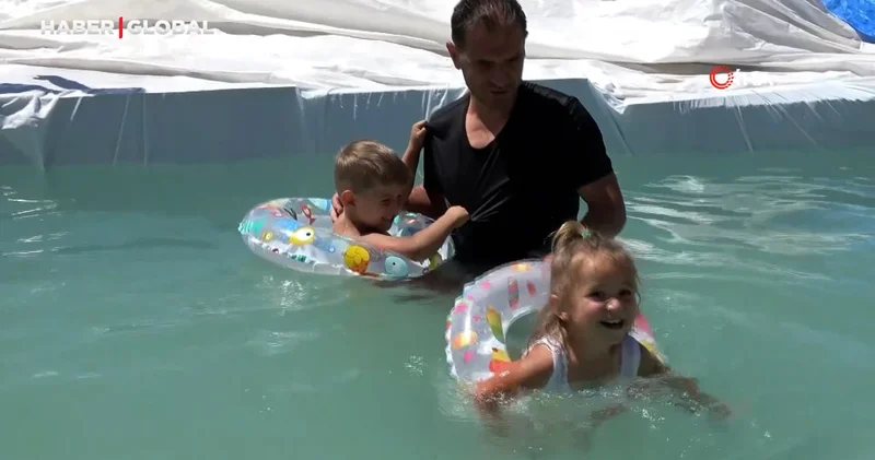 Erzurum da öğrencileri için köye devasa havuz yapan öğretmen yürekleri ısıttı