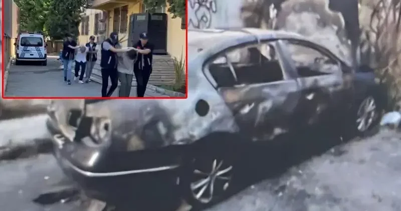 Bahçelievler de polis yeleğiyle kasa çaldılar, iz bırakmamak için otomobili yaktılar