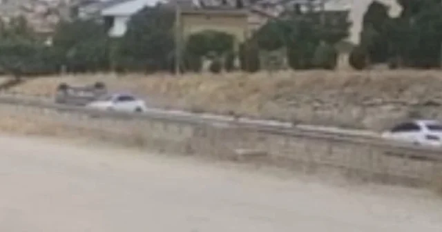 Çarpışan otomobiller takla attı: 6 yaralı VİDEO İZLE