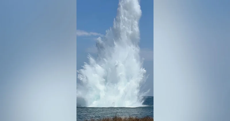 Ordu da denizde bulunan mayın patlatılarak imha edildi