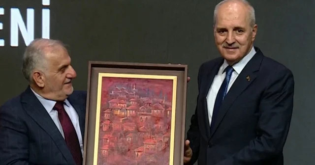 Albayrak Grubu Yönetim Kurulu Başkanı Ahmet Albayrak tan TBMM Başkanı Numan Kurtulmuş a anlamlı hediye VİDEO İZLE