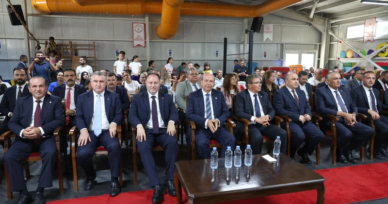 KKTC de, Türkiye nin katkıları ile yapılan spor tesisleri için toplu açılış töreni düzenlendi