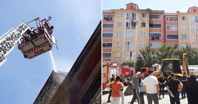Muş ta 7 katlı binada yangın çıktı 6 kişi hastanelik oldu: İtfaiyenin geç kaldığı iddia edildi Muş Haberleri